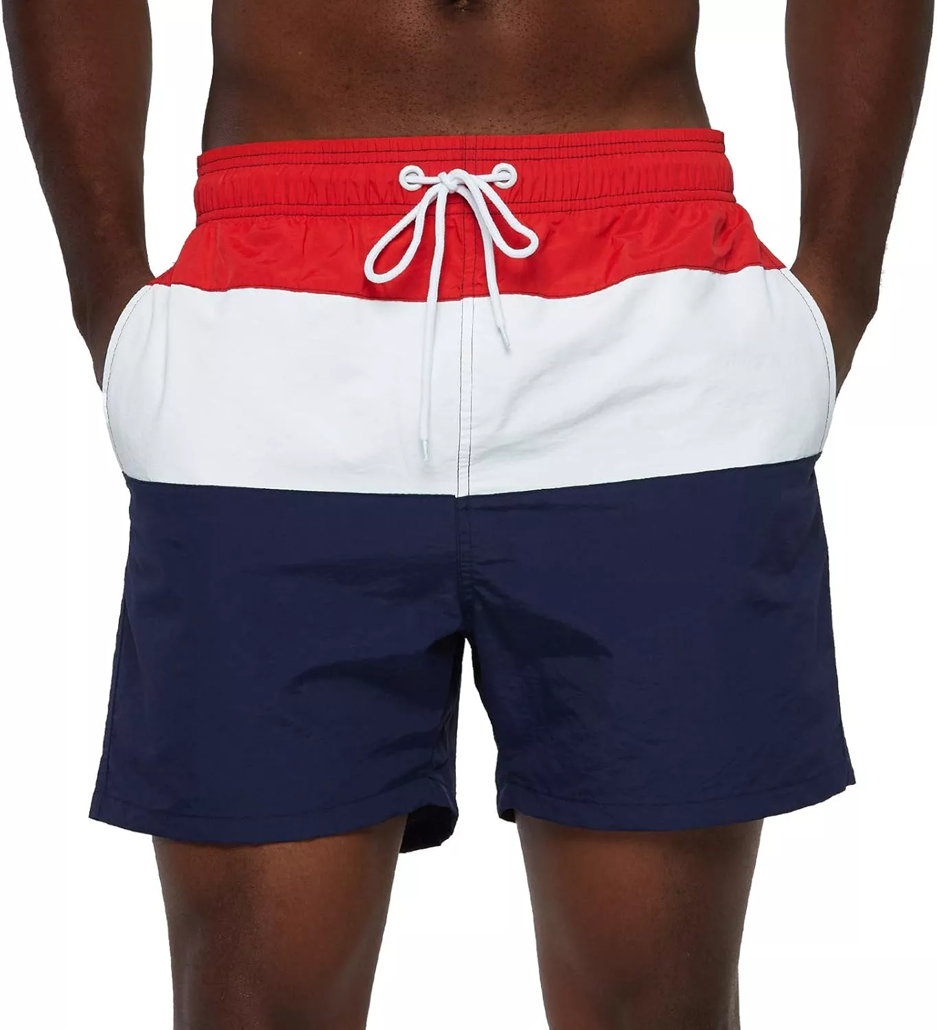 SILKWORLD Men's Swim Trunks Quick Dry Beach Shorts with Pockets 