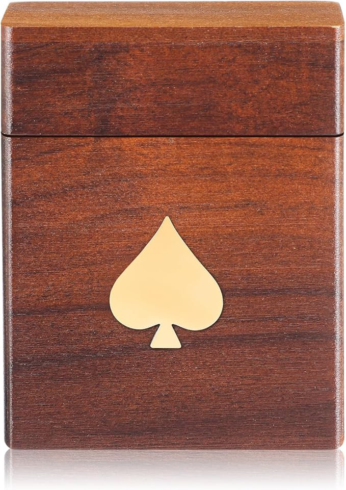 Chunful Wooden Playing Deck Card Box Playing Card Cases Organizer for Gift | Amazon (US)