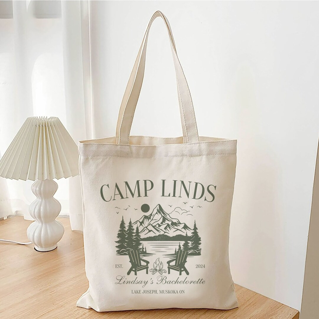 Camp Bachelorette Mountain Bachelorette Tote Camping Bridal Party Last Trail Before the Veil Glam... | Etsy (US)