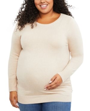 Motherhood Maternity Plus Size Ruched Sweater | Macys (US)