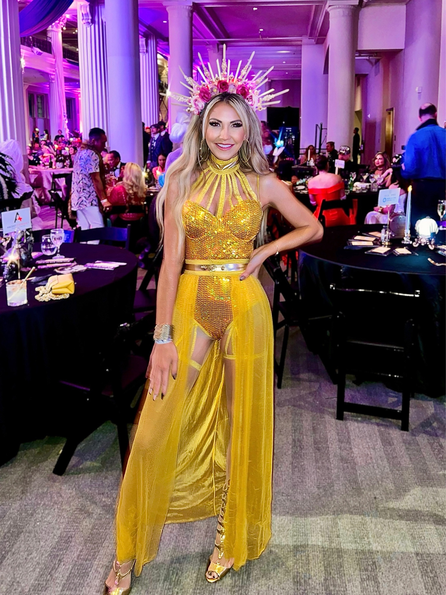 Yellow Rising Sun Goddess Halloween Costume! Loved this easy breezy look — that’s positive and radiant! Wearing a Small. I did need to safety-pin the belt bc it’s Velcro. 

Linking costume, headpiece, jewelry, and gladiator heels. Add plenty of glow & highlights on makeup and you’re done!



#LTKHalloween #LTKfindsunder100 #LTKparties