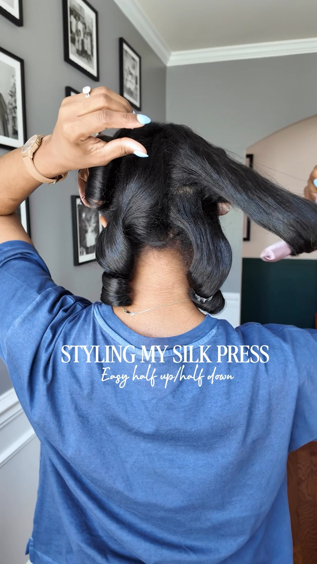 Styling my at home silk press with a quick and easy half up/half down style ✨

#LTKdayinmylife #LTKBeauty #LTKgrwm