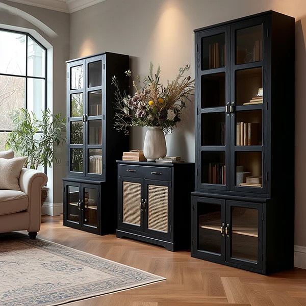 Midcentury Modern Glass Door Display Cabinet - Decor Steals | Decor Steals