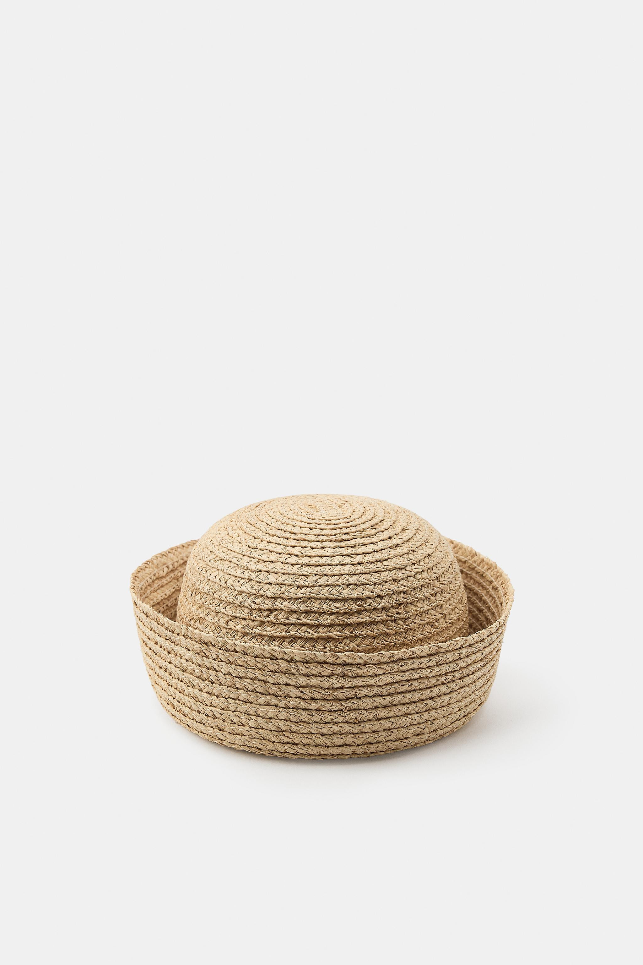 100% RAFFIA SKULLCAP HAT | Zara DE