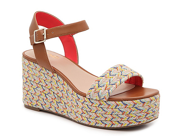 Mix No. 6 Cammie Wedge Sandal - Women's - Cognac/Multicolor | DSW