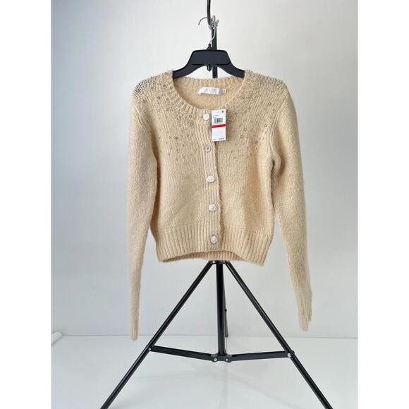 Astr the Label Sigourney Crewneck Cardigan Sweater, Size XS | Poshmark