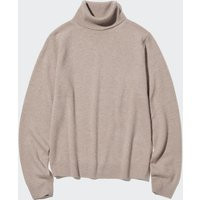 Uniqlo - Cashmere Turtleneck Jumper - Beige - L | UNIQLO (UK)