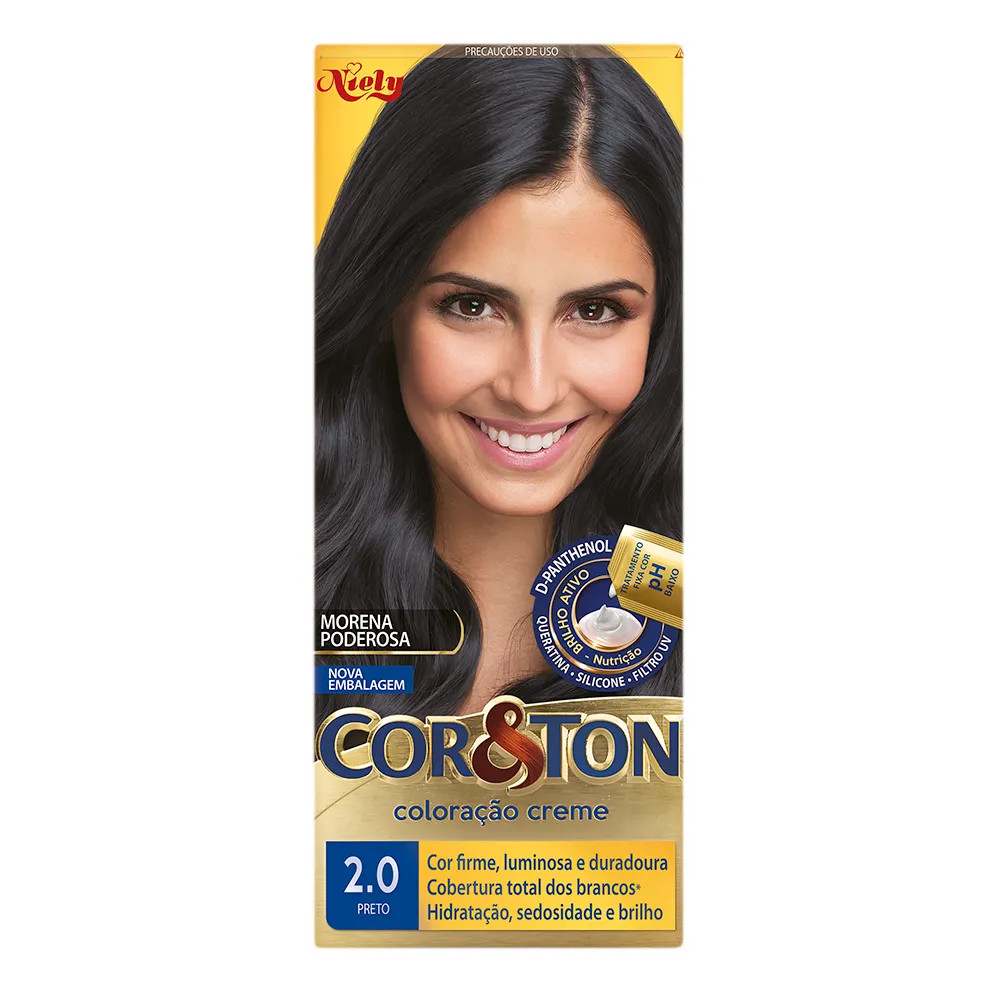 Coloração Niely Cor&Ton Preto 2.0 | Drogaria Araujo (BR)