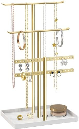 pickpiff Jewelry Stand Holder Organizer: 14.5" Sturdy Hanger for 80 Pcs Jewelry, Gift for Women, ... | Amazon (US)