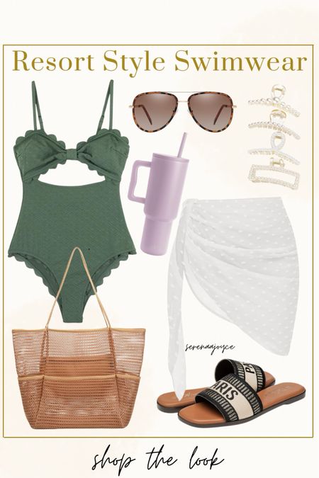 Amazon resort wear for Spring break! Found the cutest items for your next beach vacation outfit 😍 This swimsuit and skirt cover up are absolutely adorable together!!

#LTKsalealert #LTKswim #LTKSeasonal