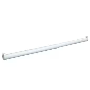 Project Source Closet Rod 120-in L x 1.25-in H Extendable White Metal Closet Rod with Hardware | Lowe's
