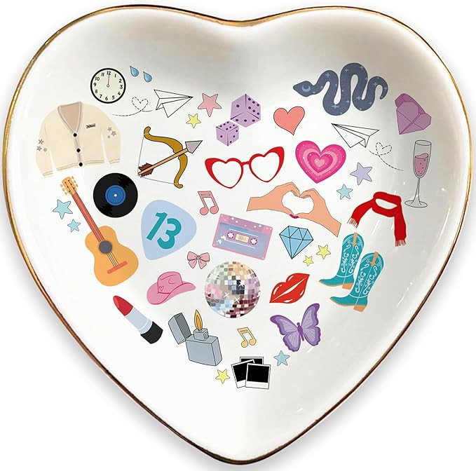 Singer Inspired Ring Dish, Ceramic Jewelry Tray for Music Fans, Birthday Gift for Girls Women, Gi... | Amazon (US)