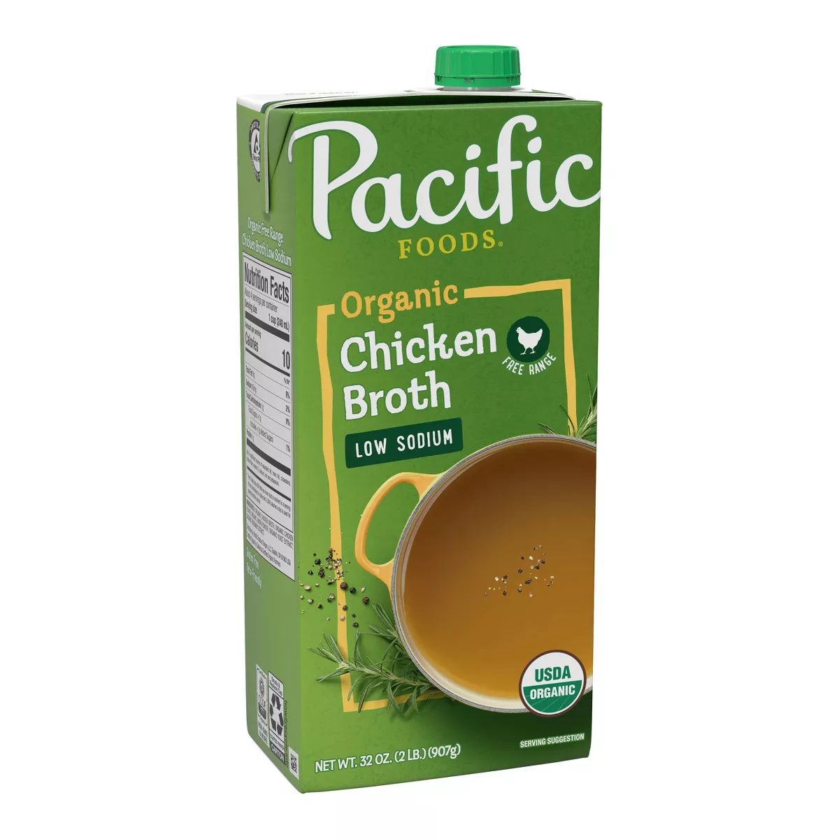 Pacific Foods Organic Gluten Free Low Sodium Free Range Chicken Broth - 32oz | Target