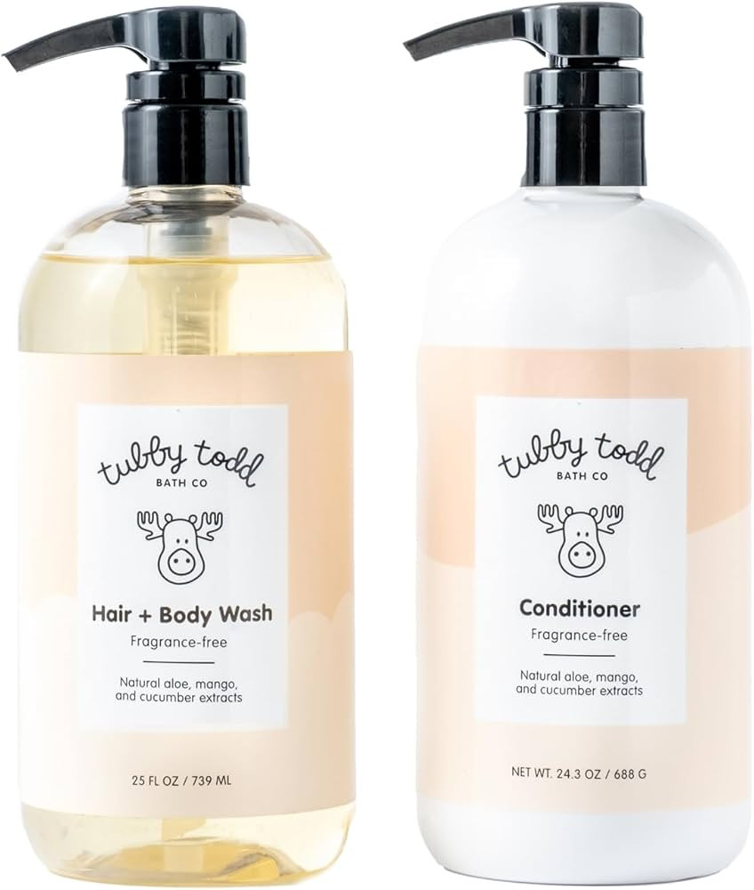 Tubby Todd Baby Bath Kit - The Hair Duo Bundle - Baby Shampoo and Conditioner Set - Full Size Fra... | Amazon (US)