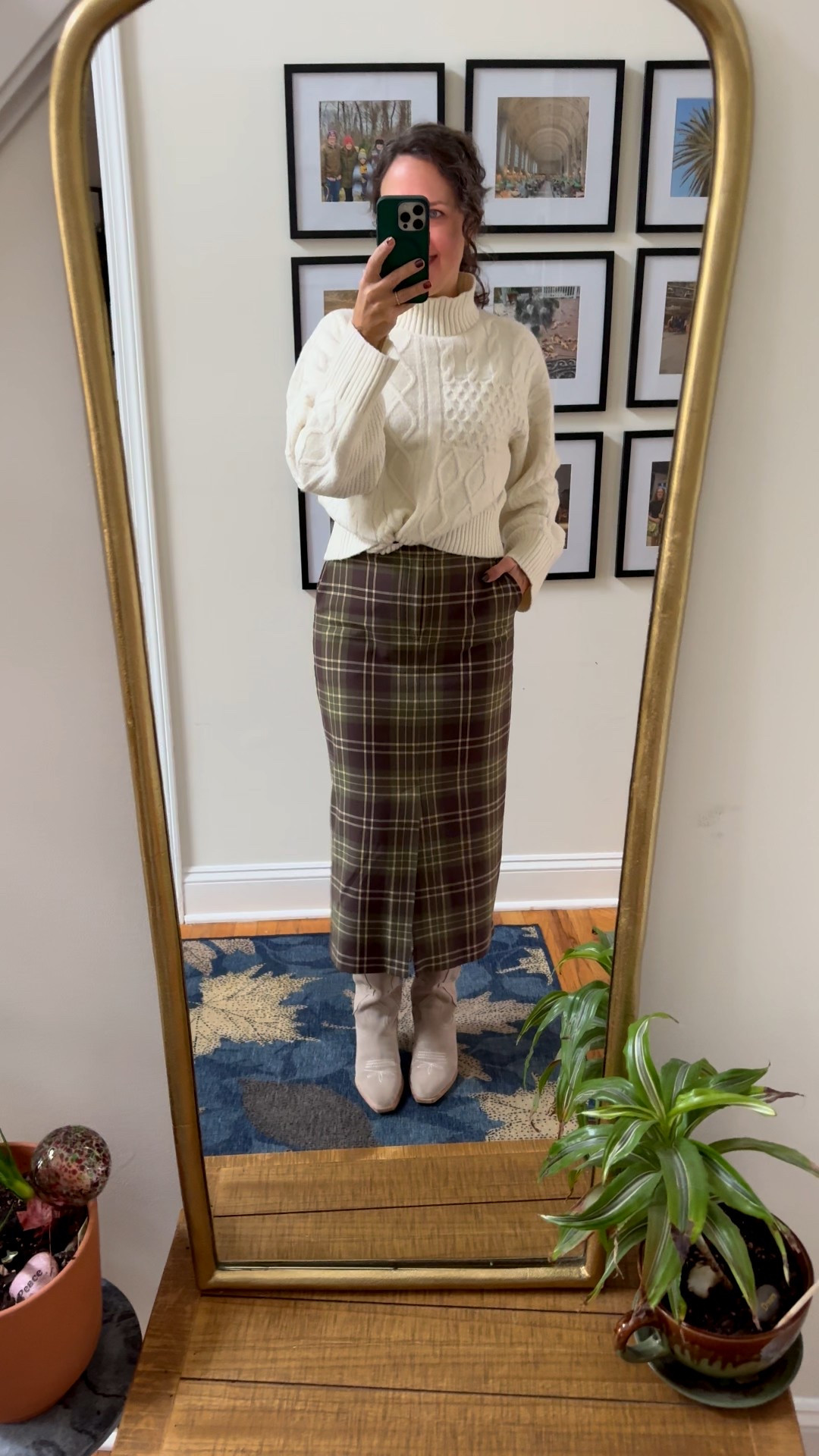 winter business casual styling of this plaid midi skirt 

#LTKSeasonal #LTKWorkwear #LTKOver40