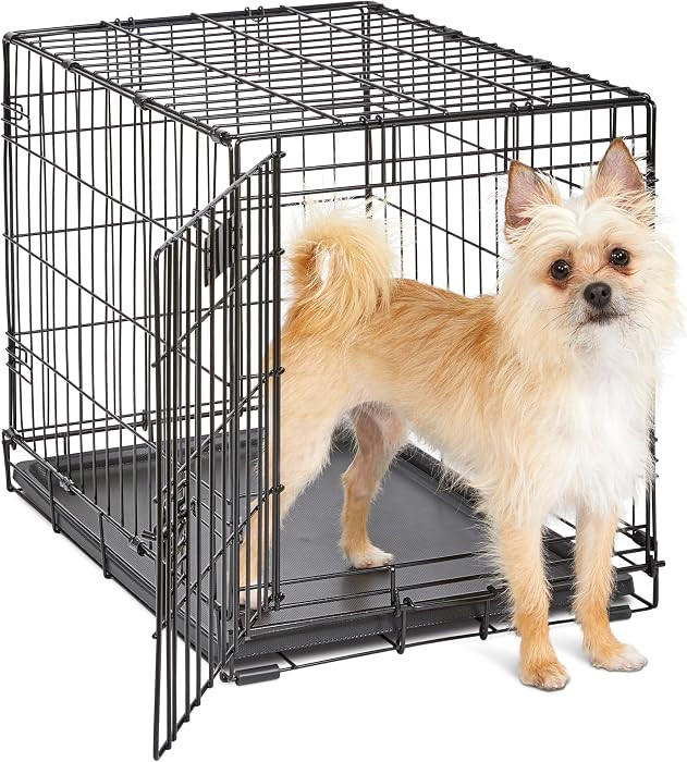 MidWest Homes for Pets 24-Inch iCrate for Small Breeds, 12-20 lbs, Single Door Folding Dog Crate ... | Amazon (US)