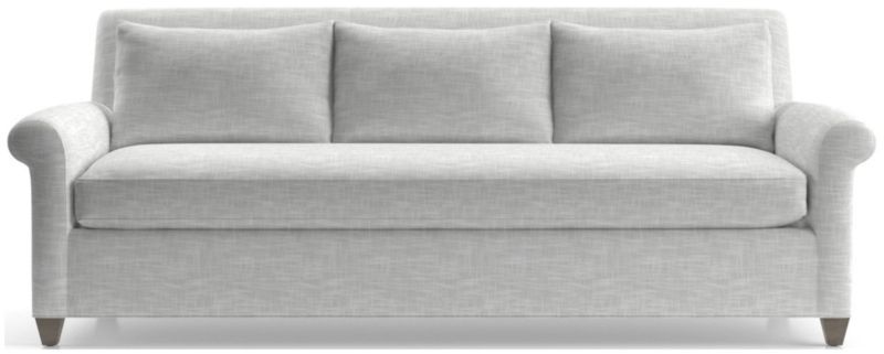 Cortina White Roll Arm Sofa + Reviews | Crate and Barrel | Crate & Barrel