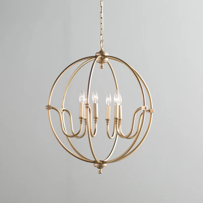 Wimborne 6 - Light Candle Style Globe Chandelier | Wayfair North America
