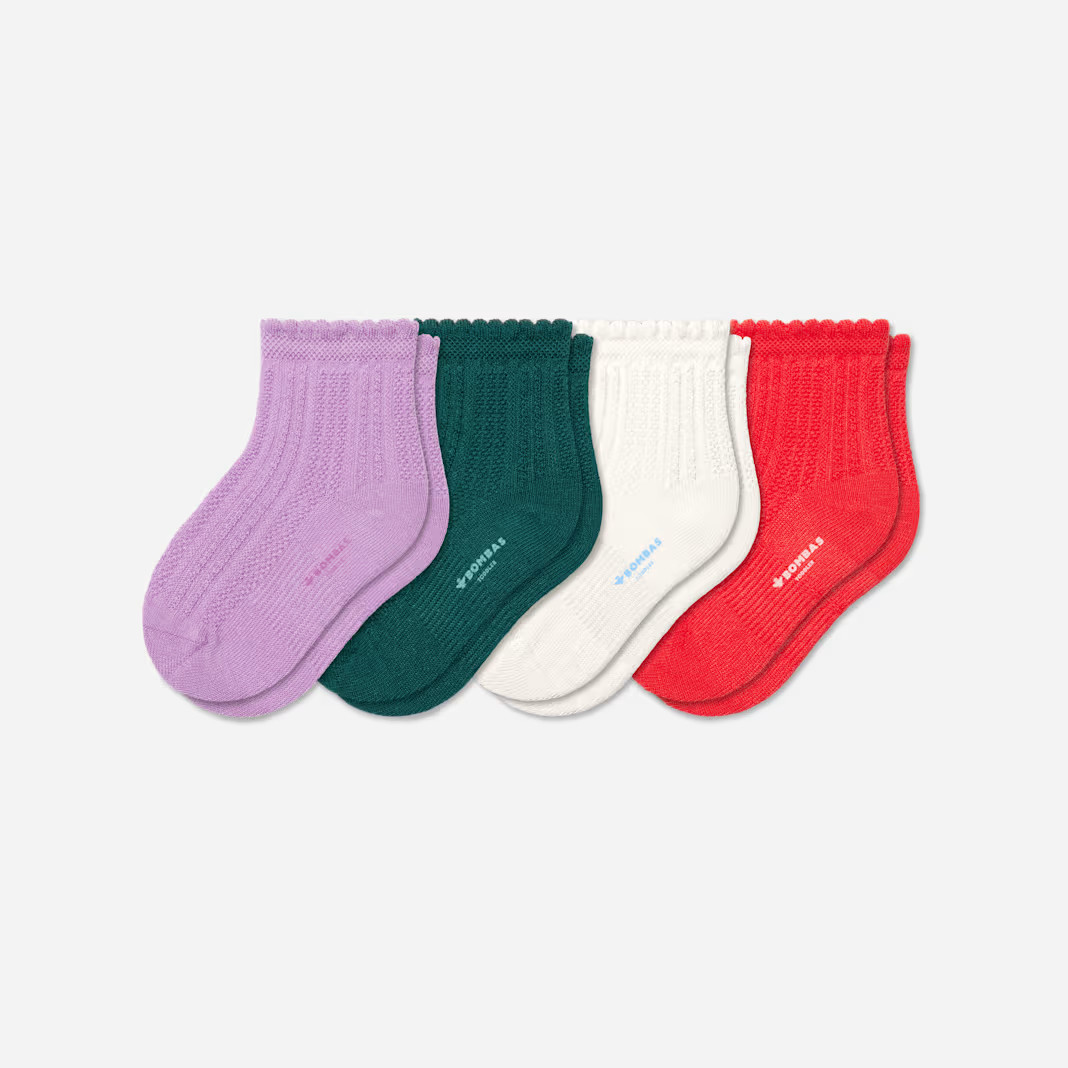 Toddler Pointelle Calf Sock 4-Pack | Bombas