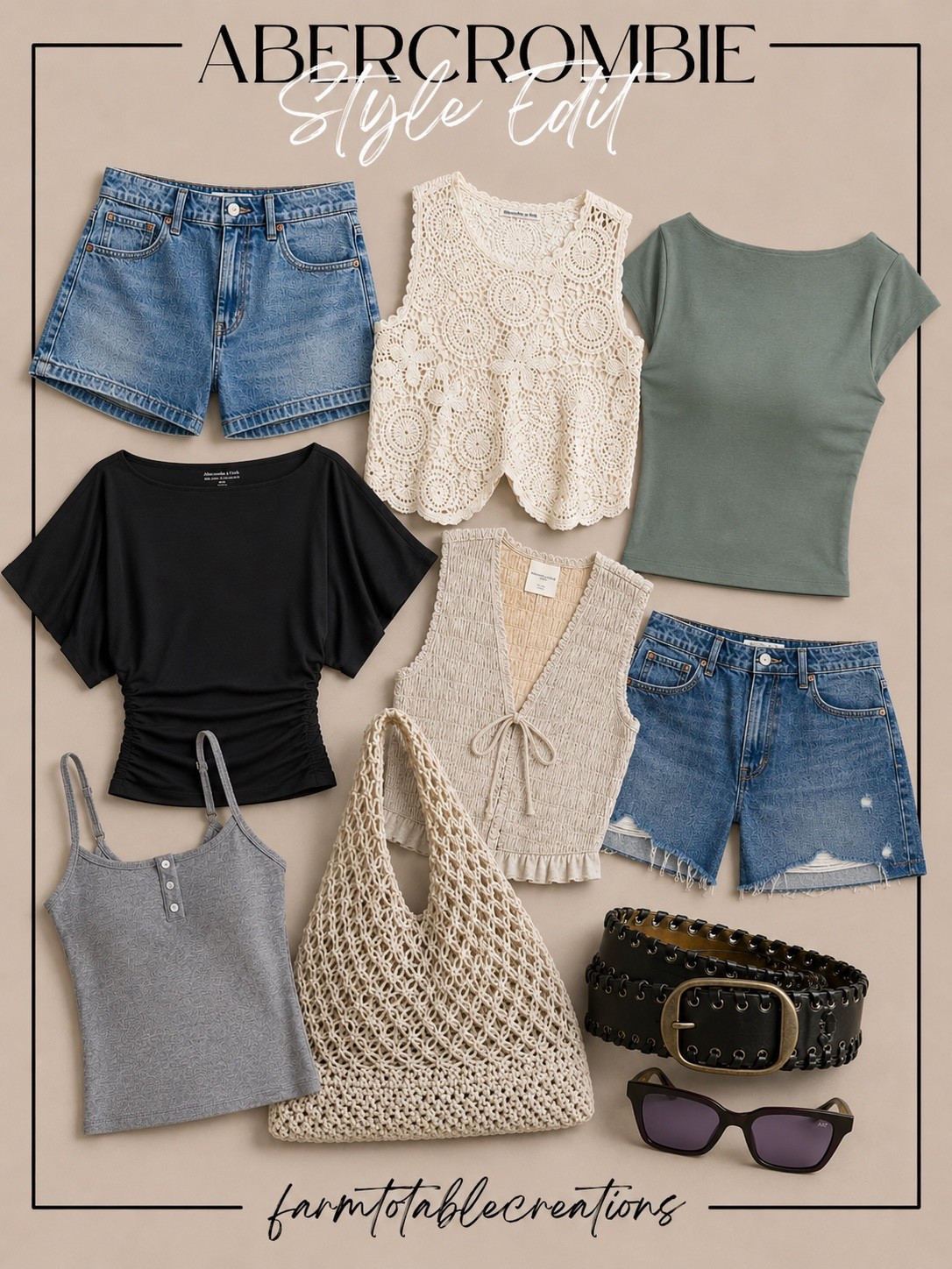 Abercrombie Summer Style Edit: Effortless Outfit Ideas You’ll Wear on Repeat

Follow @farmtotablecreations on Instagram for more fashion finds, outfit inspiration, and everyday style ideas.

These Abercrombie pieces make mixing and matching easy all season long. From classic denim shorts and lightweight tanks to crochet textures, a statement belt, and the perfect woven bag, these are the versatile staples that create endless summer outfit combinations.

#abercrombie #denimshorts #summeroutfits #ootd #ootn

abercrombie style | summer outfits | denim shorts | crochet top | woven bag | casual chic | everyday style | vacation outfit | neutral fashion | capsule wardrobe | summer essentials | effortless style | outfit inspiration | fashion finds | warm weather style | casual outfit | vacation packing | weekend style | black top | green top | layering pieces | designer inspired | everyday fashion | seasonal style | womens fashion

#LTKxAbercrombie #LTKootd #LTKmomlife