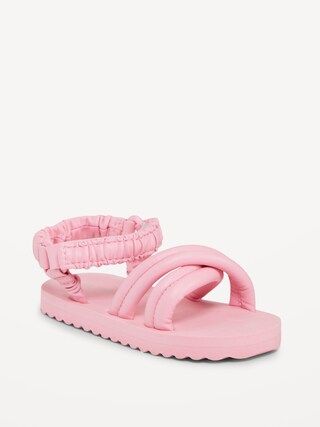 Cross-Strap Puffy Sandals for Toddler Girls | Old Navy (US)