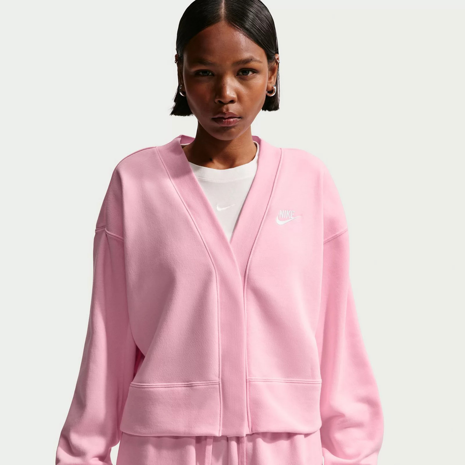 Women's Nike Club Fleece Loose Cardigan | Kohl's