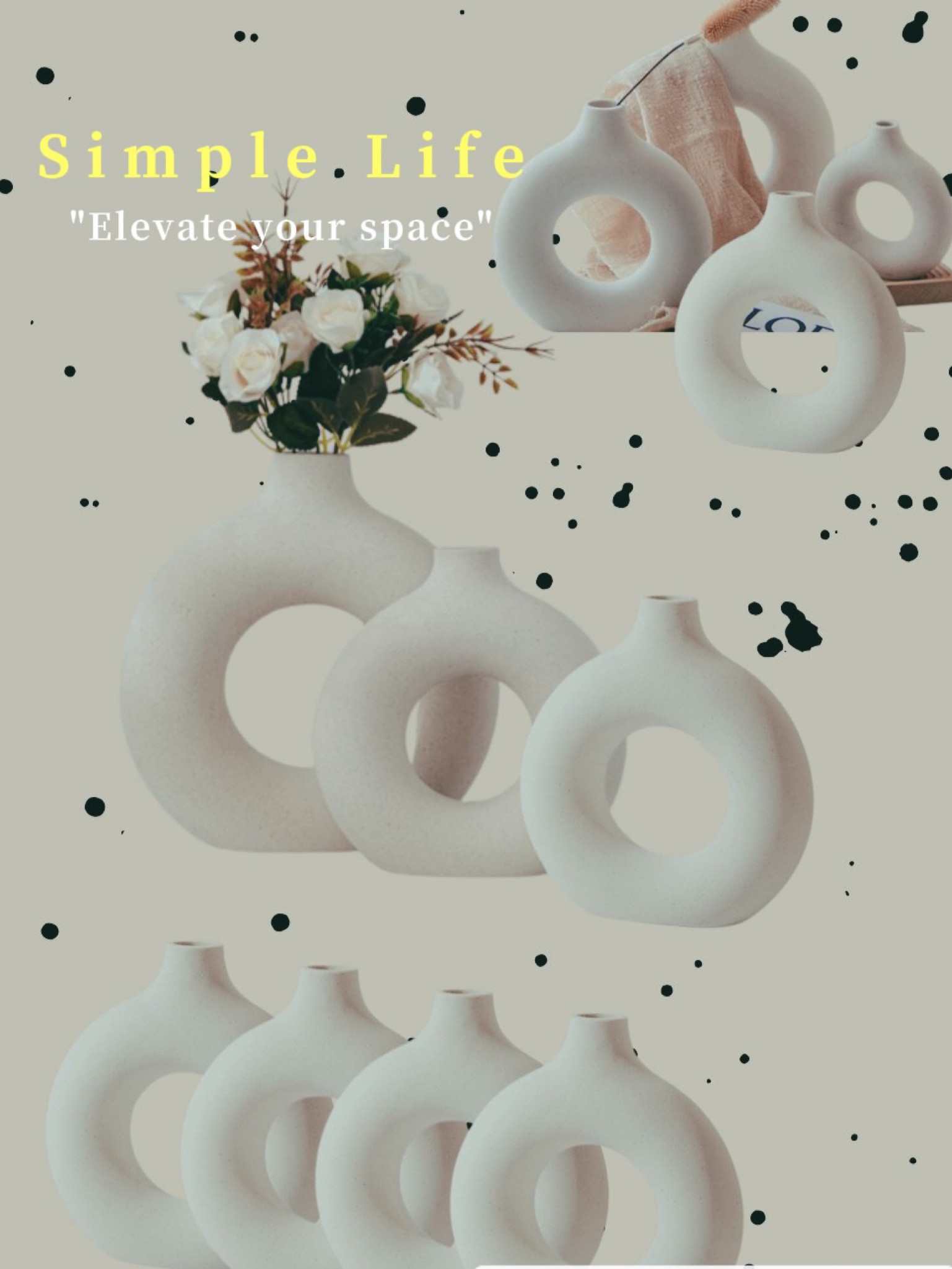 Home Decor for small living spaces! Donut vase! White vase 

#LTKFind #LTKover40 #LTKhome