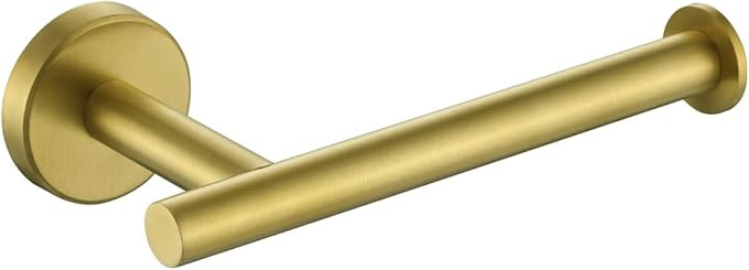 JQK Gold Toilet Paper Holder, 5 Inch Tissue Paper Dispenser, 304 Stainless Steel Thick 0.8mm Wall... | Amazon (US)