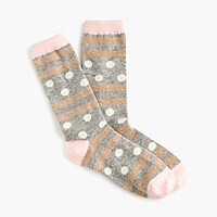 Trouser socks in striped dot | J. Crew US