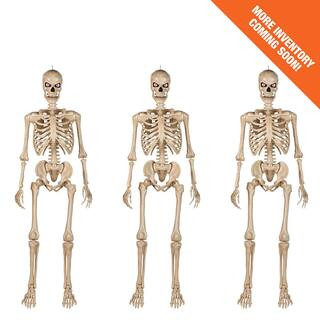 5 ft. Battery Operated LED Ultra Poseable Skeleton (3-Pack) | The Home Depot