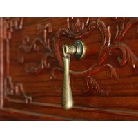 Antique Bronze Rustic Plain Metal Tear Drop Drawer Pull Pendant Cabinet Dresser Door Knob Lot Of 6 W | Etsy (US)