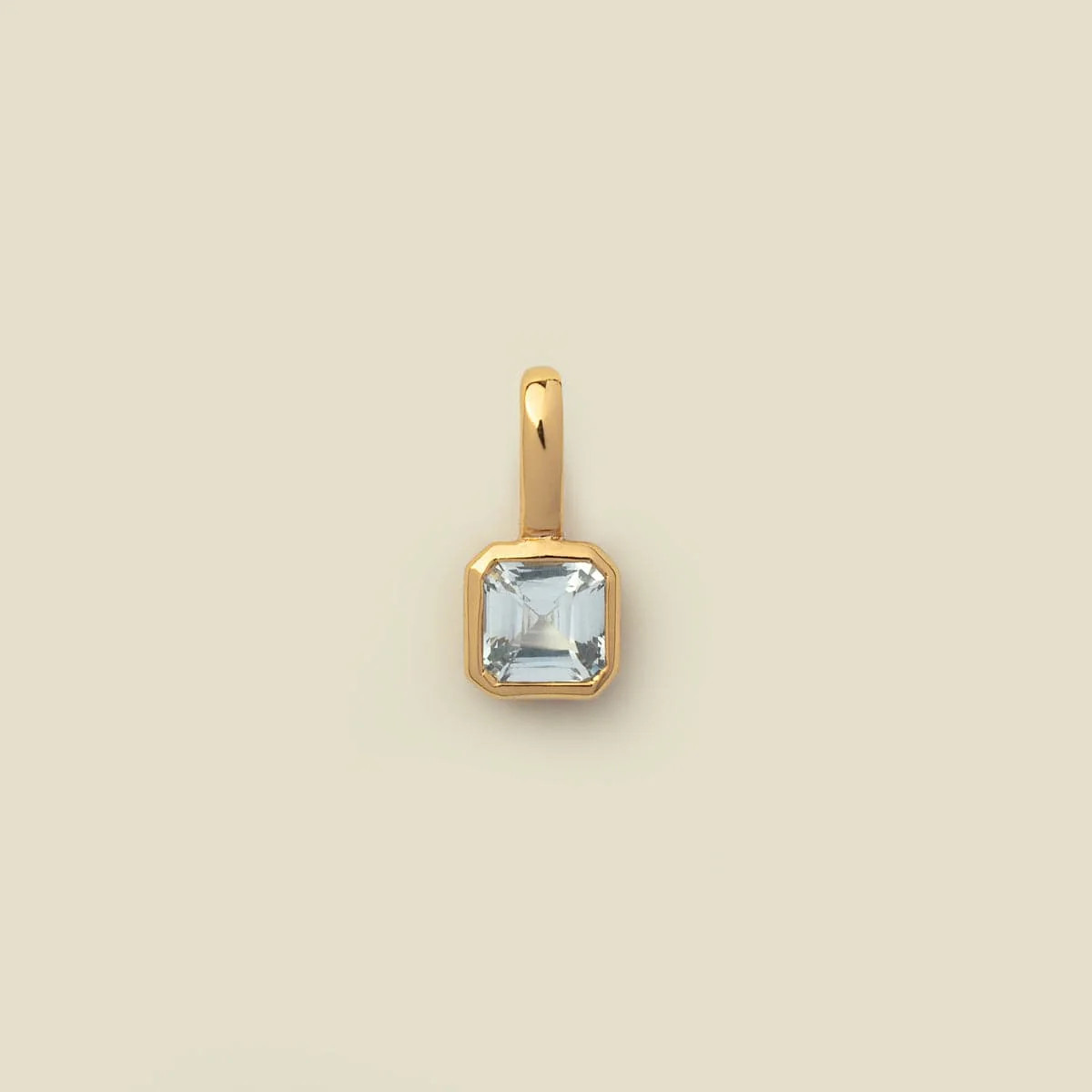 March Birthstone Charm | Gold Vermeil | Birthstone Charm | Made By Mary | Made by Mary (US)