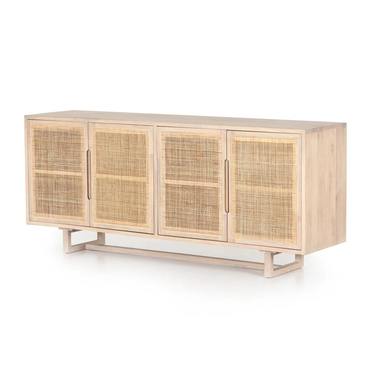 Solid Wood Sideboard Cabinet TV Console Natural Pine Wood | Wayfair North America