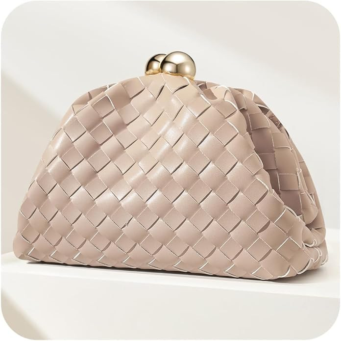 CHUNLI Dressy Woven Clutch Purses for Women Evening Wedding Formal Occasion,Dumpling Crossbody Sh... | Amazon (US)