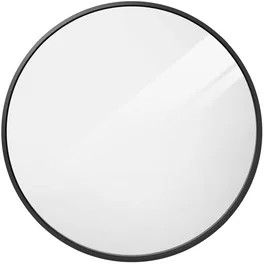 Elevens 28" Black Circle Round Mirror Aluminum Alloy Frame Modern Wall Mounted Decorative Mirror ... | Walmart (US)