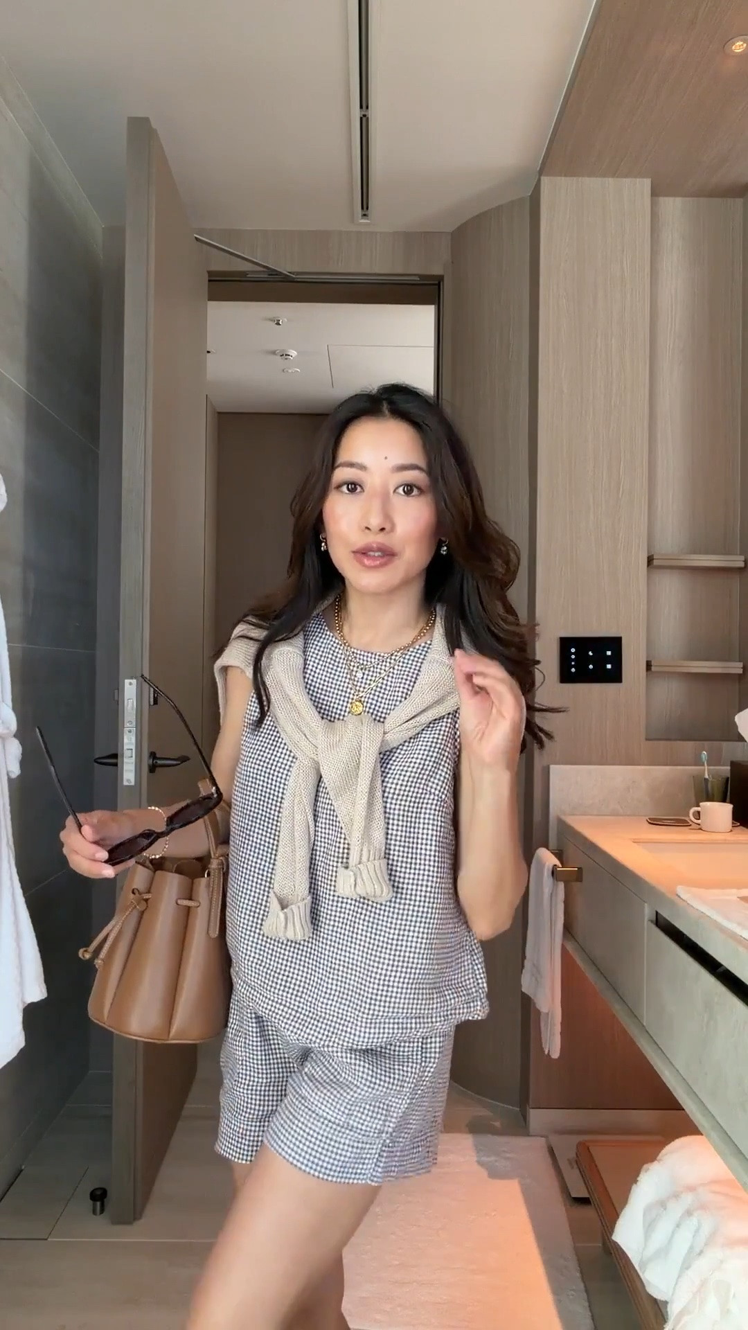 Size info below! • Quince 100% linen set. I have XS in the swing top and shorts. Looser fit on me, but shorts have a drawstring. 
• Madewell linen sweater XXS old color 
• Amazon mesh flats 6, worn with inserts bc the shoes don’t have much padding. 
• Polene bag, linked similar for less 
• Madewell sunglasses 

Petite friendly finds, summer outfits, capsule wardrobe, easy mom style

#LTKPetite #LTKSeasonal #LTKTravel