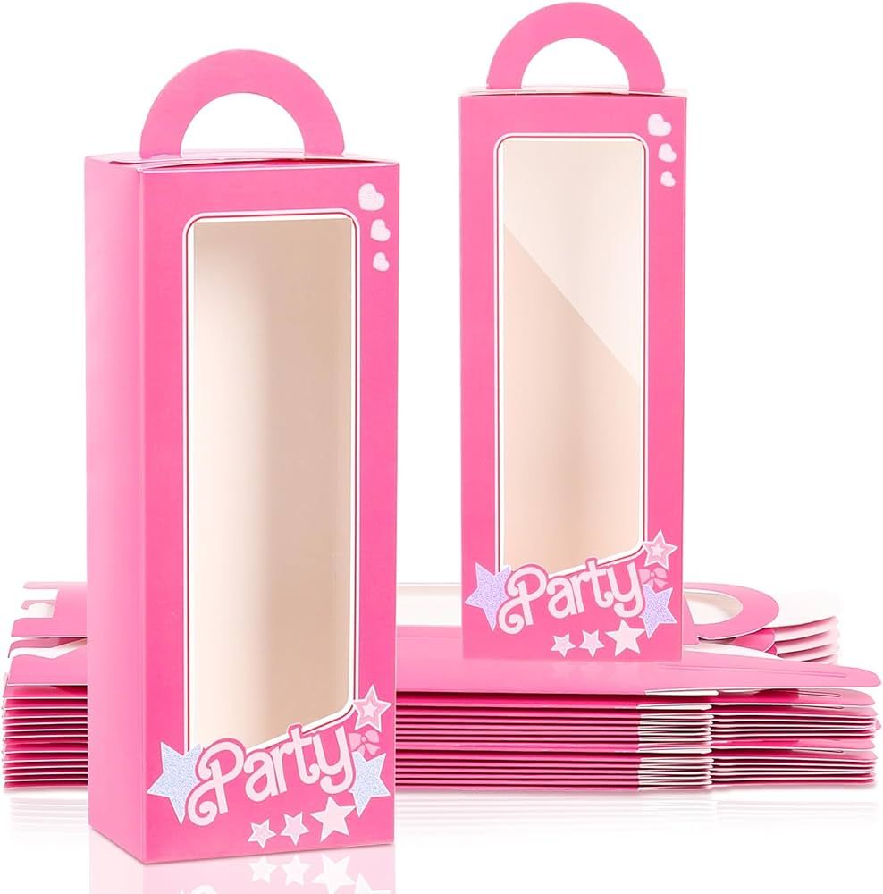18 Pack Party Boxes Pink Candy Boxes Party Props Pink Gift Bags Party Favor Bags Goodie Bags Part... | Amazon (US)