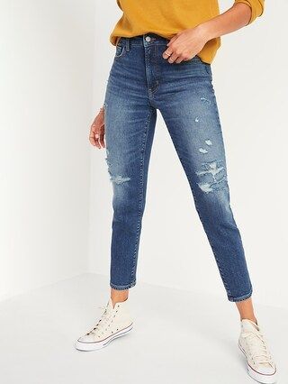 High-Waisted O.G. Straight Ripped Ankle Jeans for Women | Old Navy (US)
