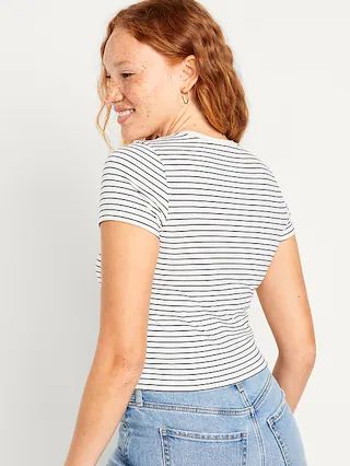 Bestee Cropped Crew-Neck T-Shirt | Old Navy (US)
