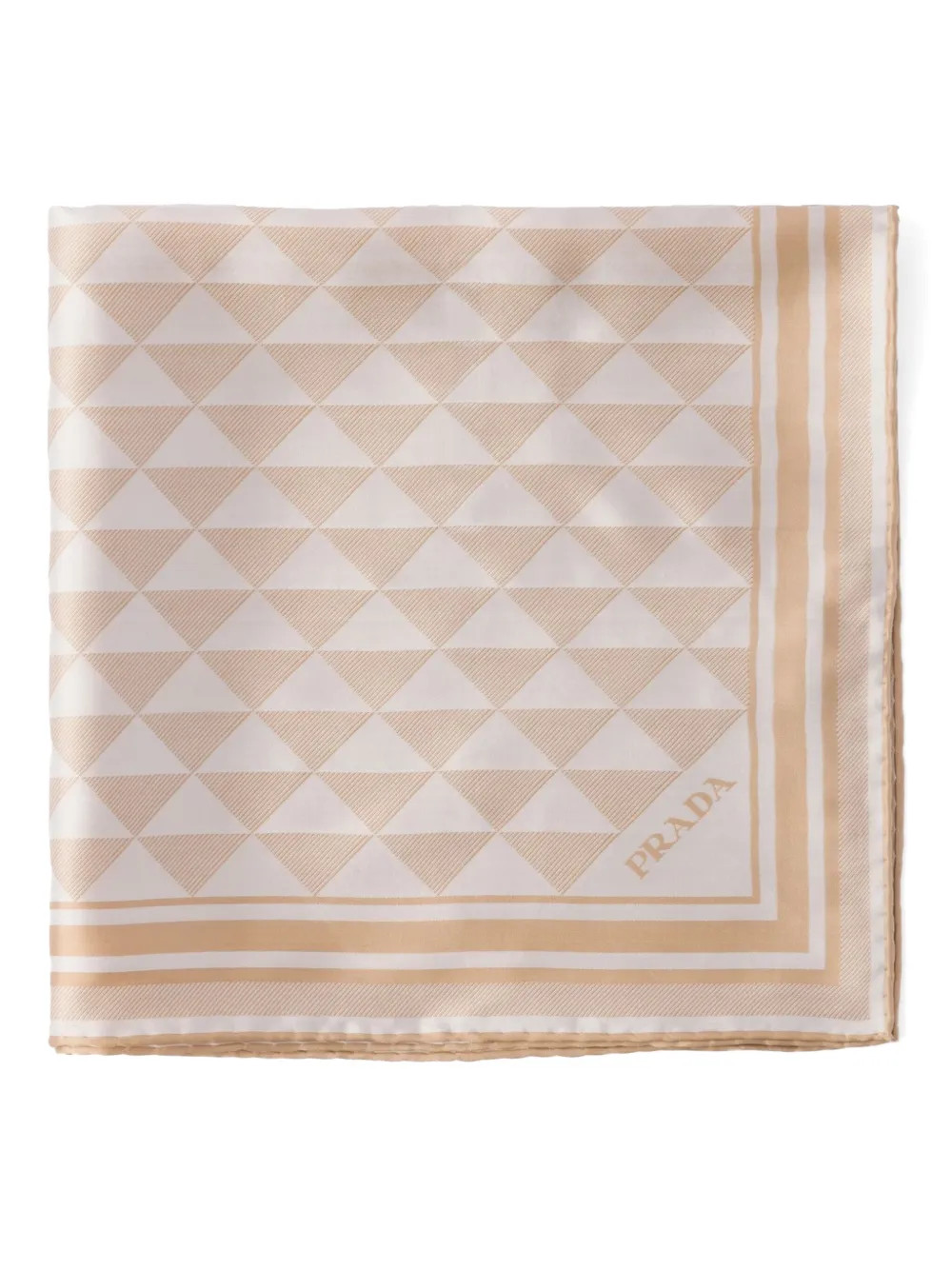 Prada Printed Silk Scarf | Neutrals | FARFETCH | Farfetch Global