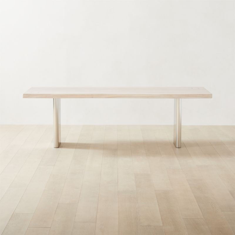 Landscape Live Edge White Washed Wood Dining Table + Reviews | CB2 | CB2