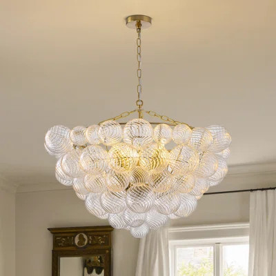 Artistica 32.28" W 8-Light Dimmable Glass Bubble Chandelier | Wayfair North America