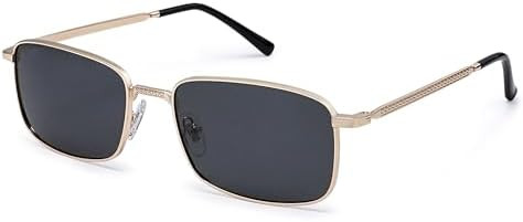 SOJOS Retro Vintage Rectangle Polarized Sunglasses Mens Womens Classic UV400 Metal Sunnies SJ1215 | Amazon (US)