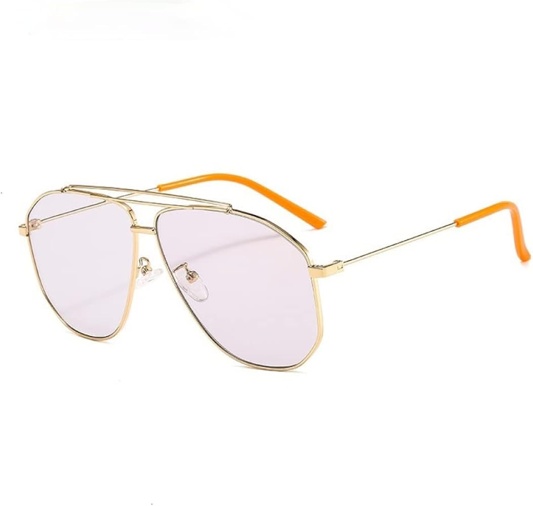 Alloy Polygon Sunglasses For Men Sun Glasses Women Retro Pink Clear Oversize Shades | Amazon (US)