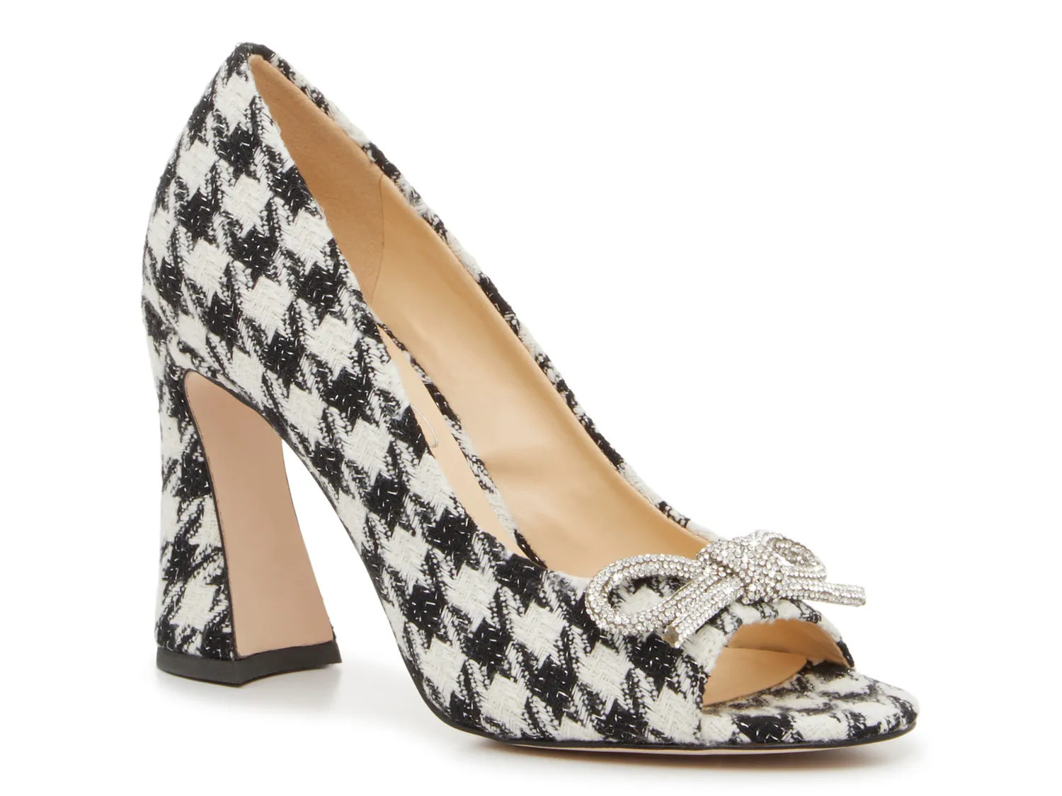 Jessica Simpson Imuna Pump | Women's | Black/White Houndstooth | Size 6 | Pumps | DSW