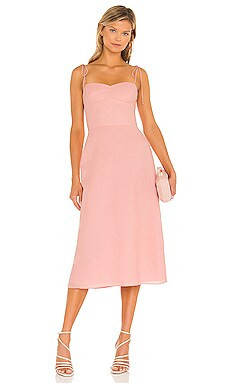 Amanda Uprichard X REVOLVE Cava Midi Dress in Blush from Revolve.com | Revolve Clothing (Global)