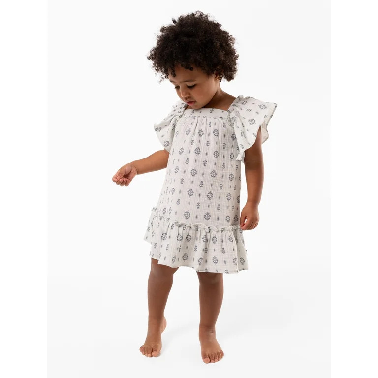 Modern Moments by Gerber Toddler Girl Dress with Ruffles, Sizes 12M-5T | Walmart (US)