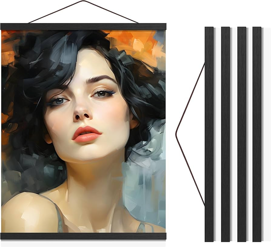 Magnetic Poster Hanger 30” Poster Frame with Strong Magnets, Complete Hanging Kit for Art, Maps... | Amazon (US)