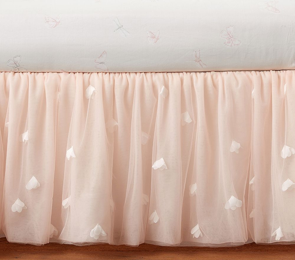 Monique Lhuillier Ethereal Tulle Crib Skirt | Pottery Barn Kids