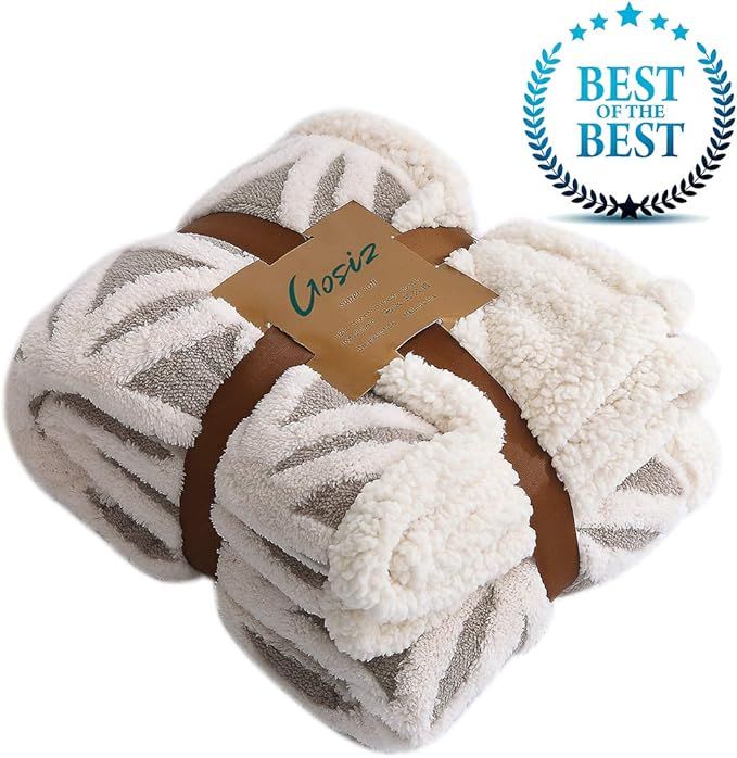 Gosiz Sherpa Fleece Blanket,Super Soft Blanket Fuzzy Extra Warm Blanket,Reversible Throw Blanket ... | Amazon (US)